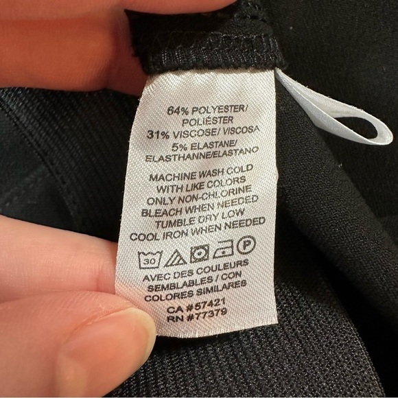 Ann Taylor Skinny Stretch Ankle Length Black Trousers with Elastic Waist - Picture 6 of 6